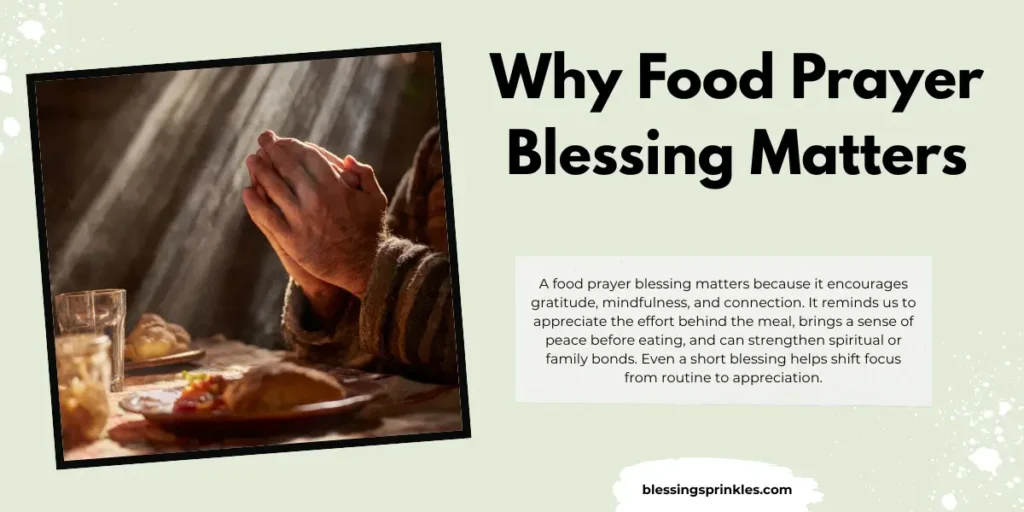 Why Food Prayer Blessing Matters